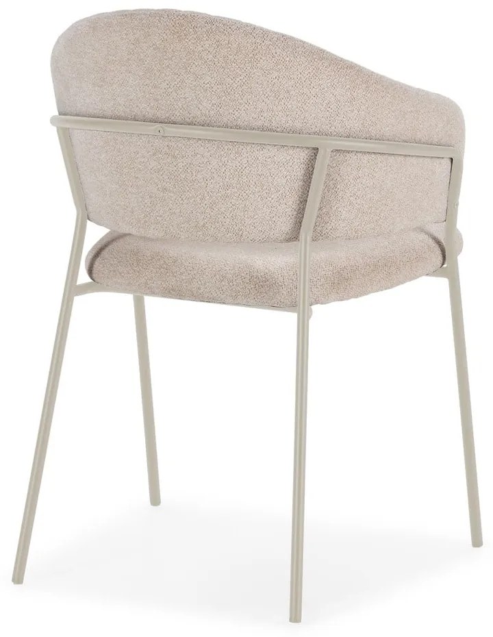 Бежови тапицирани трапезни столове в комплект с подлакътници 2 бр. Leticia – Marckeric