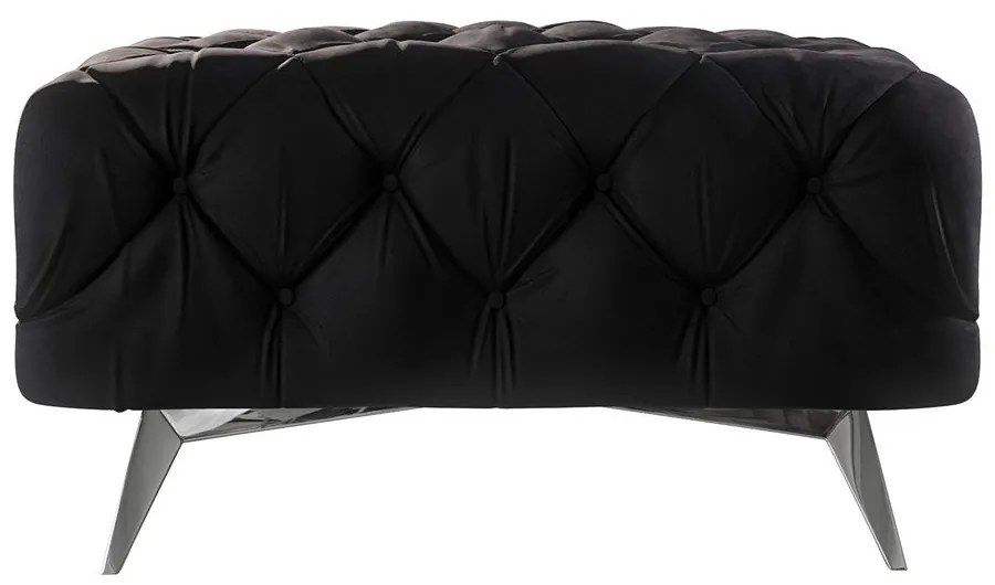 Черна кадифена табуретка Chelsea – Ropez