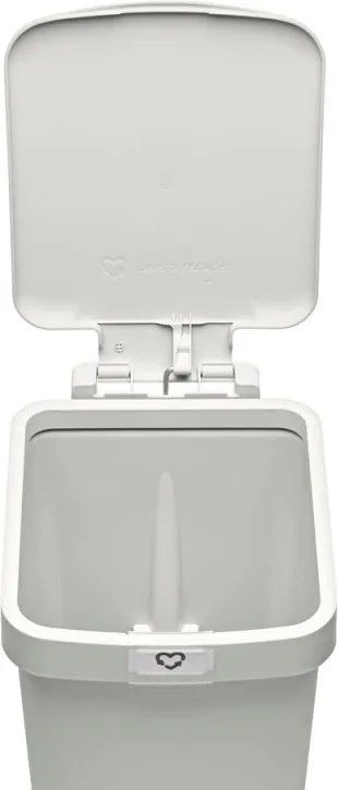 Кош за боклук с педал Brabantia StepUp 1008476, 10 л, Екологични материали, Голям отвор, Светлосив