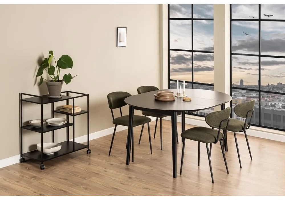 Кръгла сгъваема маса за хранене с дъбов плот ø 115 cm Montreux - Actona