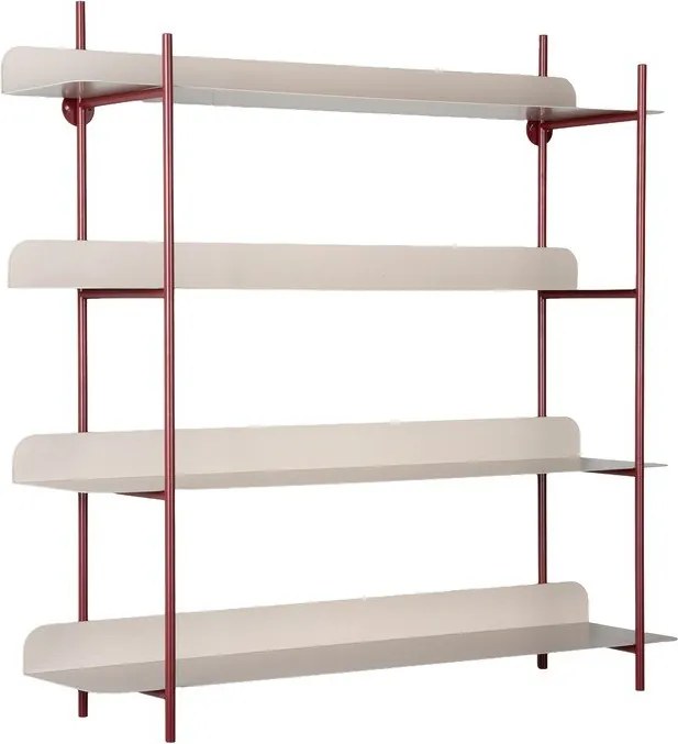 Бордо/сив на няколко нива метален стенен рафт 60 cm Reina Cuatro – PT LIVING