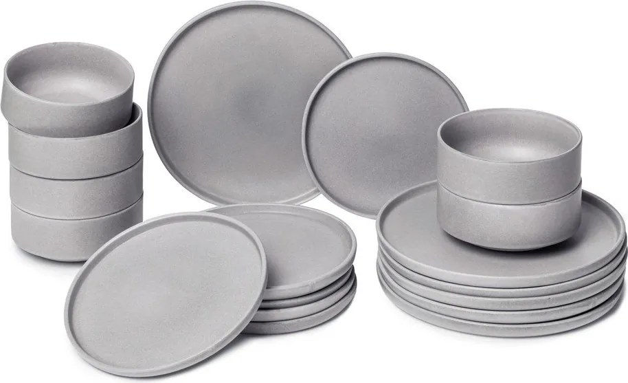 Керамичен сив комплект от 18 части Bonami selection Malia - Bonami Selection