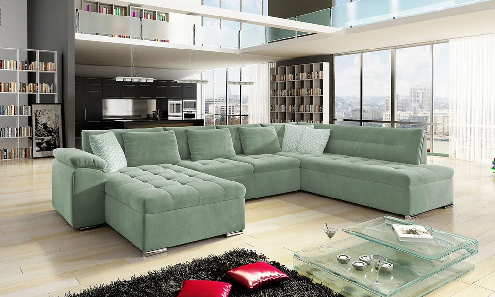 Ъглов диван Niko Bis-Left-Menta
