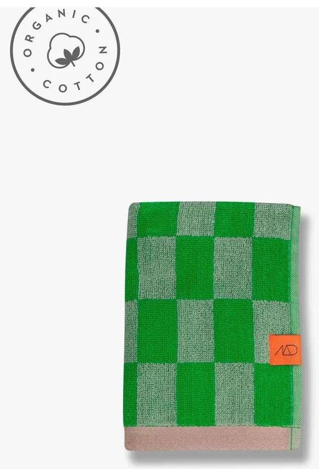 Зелена кърпа от органичен памук 50x90 cm Retro - Mette Ditmer Denmark