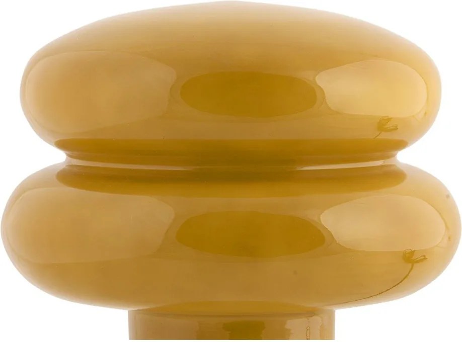 Стъклена настолна лампа в цвят жълта охра (височина 24 cm) Incesante – Leitmotiv