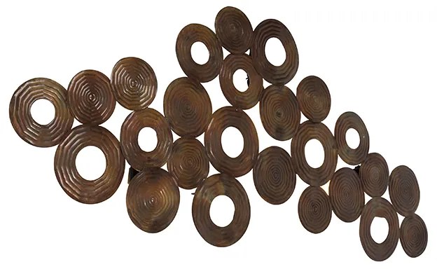 Арт Деко стенна лампа мед 138 см - Circles