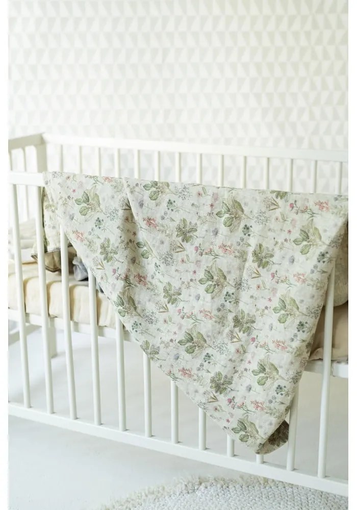 Детски бежов лен Ботаника, 140 x 200 cm - Linen Tales