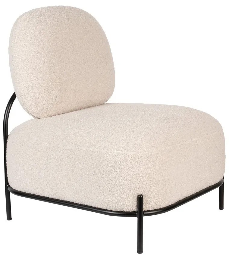 Кремаво кресло от букле Polly – White Label