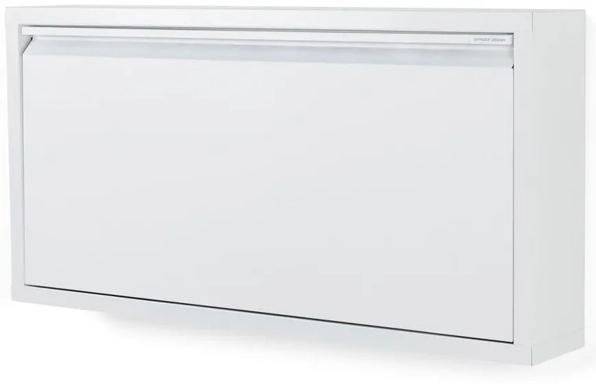 Бяла метална накланяща се стойка за обувки 75x37,5x12,5 cm Billy – Spinder Design