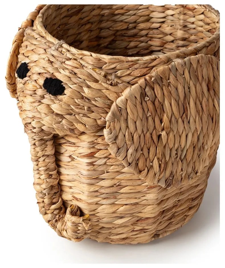 Детска кошница за играчки от воден зюмбюл естествена ø 30x35 cm Elephant – Compactor