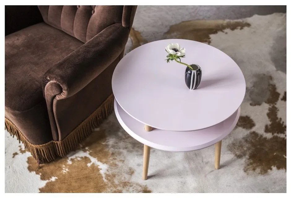 Světle šedý konferenční stolek Ragaba UFO, ⌀ 57 cm