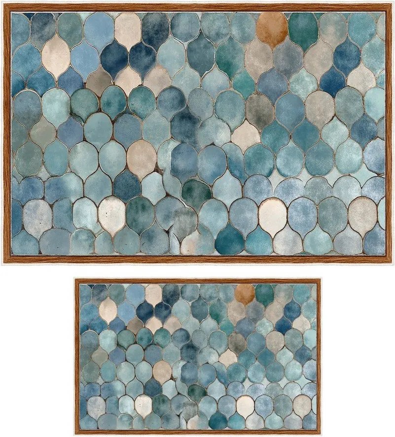 Сини килими за баня в комплект 2 бр. 60x100 cm – Foutastic