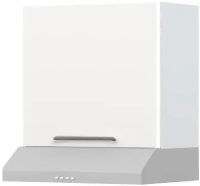 Висящ шкаф Modena A7-60-1K за кухненски аспиратор-White - White glossy