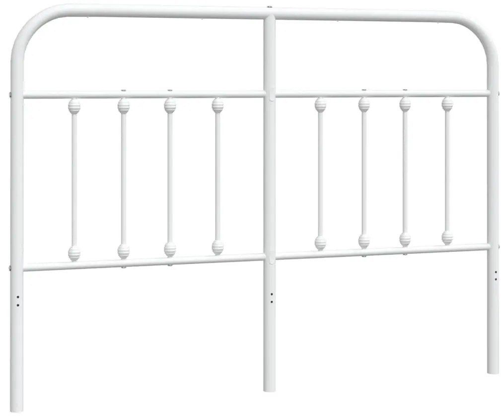 352659 vidaXL Метална резервна табла за легло, бяла, 135 см