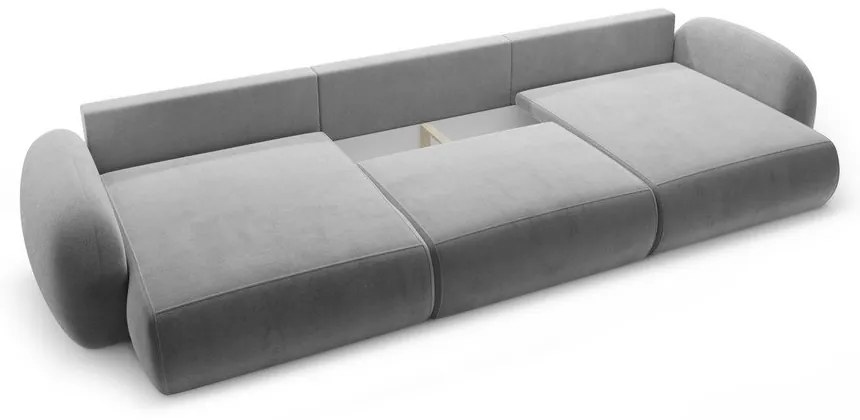 Тъмносив кадифен сгъваем/с място за съхранение ъглов диван (U форма) Tonale – Cosmopolitan Design