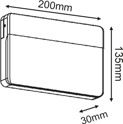 Аплика Градина LED Latch Square