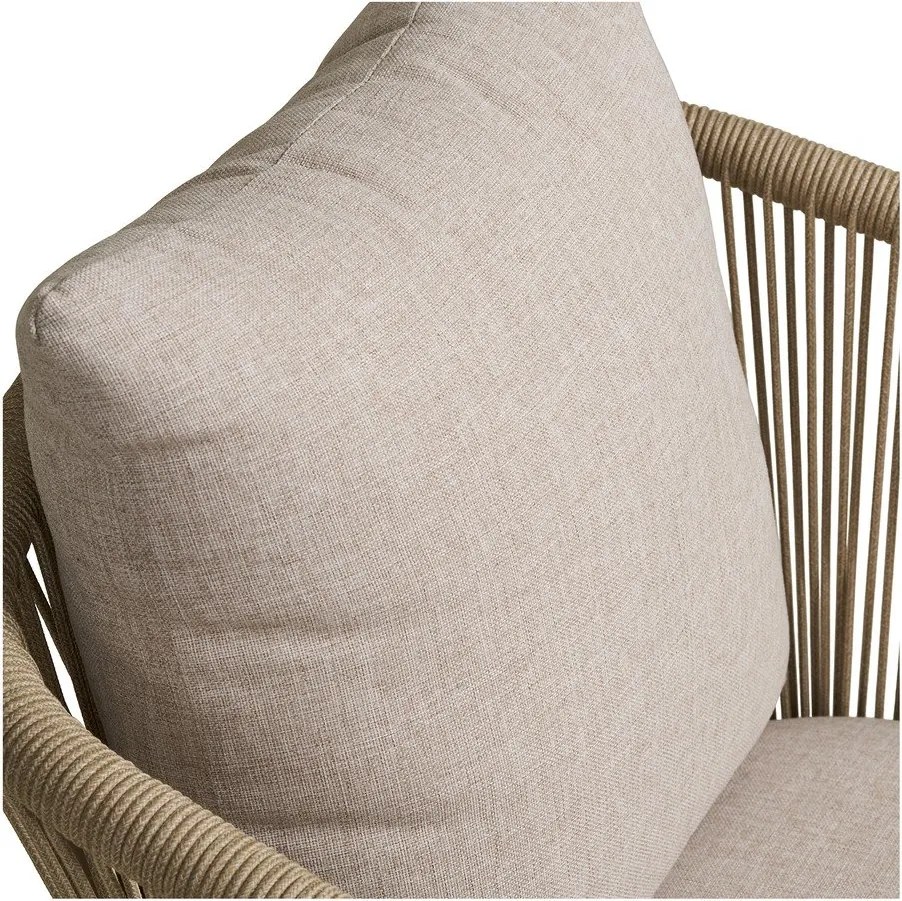 Бежов градински стол метален/подплатен Salerno – House Nordic