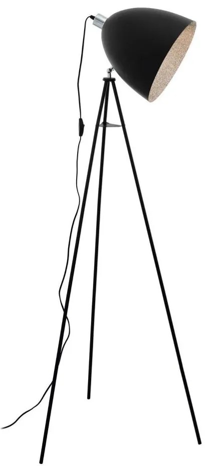 Eglo 79377 - Подова лампа MAREPERLA 1xE27/60W/230V черна