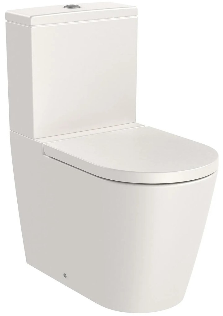 Тоалетна чиния за моноблок, Roca, A342526650 ROUND, порцелан, бежов, 79.5x64.5x37.5см8