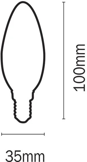 Лампа LED Filament InLight E14 C35 6W 2700K
