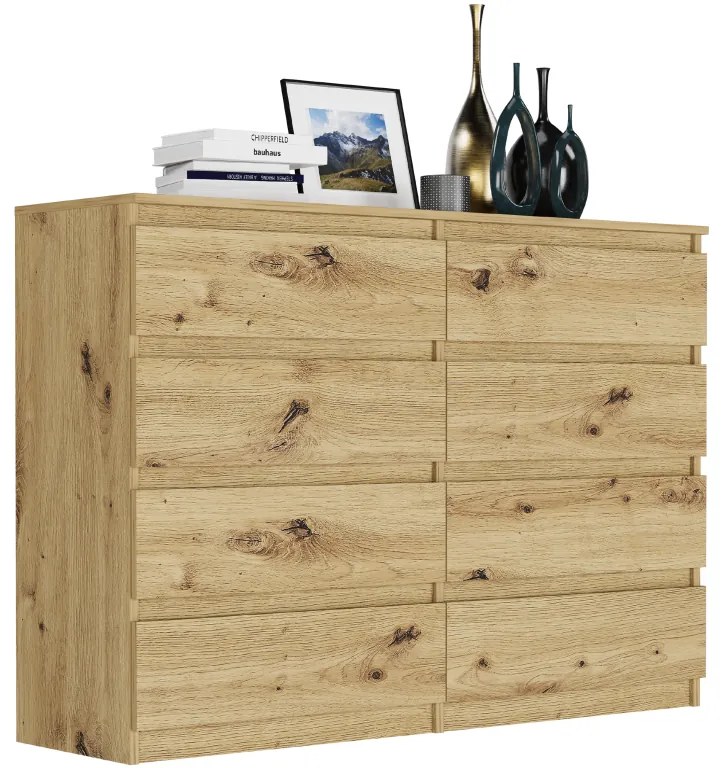 Модерен скрин с 8 чекмеджета R-140-S8 - различни цветови варианти антрацит микс артисън