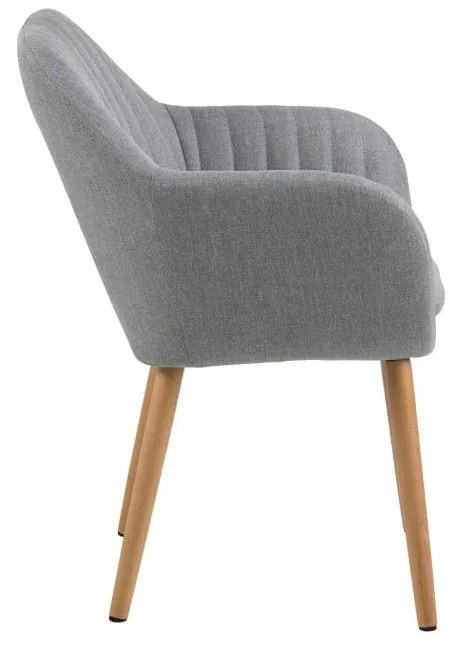 Светлосив трапезен стол Emilia - Actona