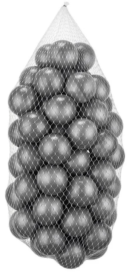 Пластмасови топки за игра 50 бр., Ø 7 см, сиви