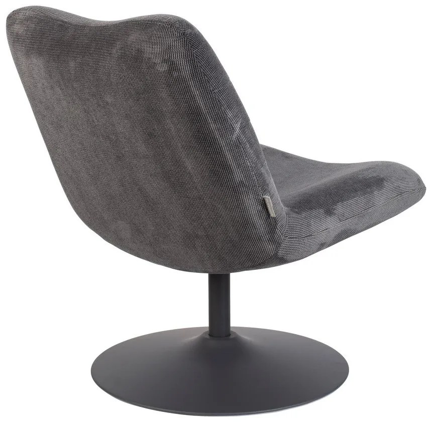 Тъмносиво кадифено кресло Bubba - Zuiver