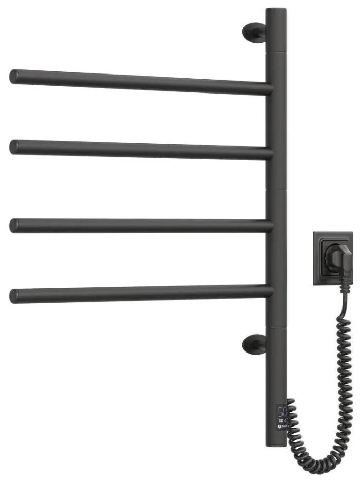 Електрически въртящ се сушилник за кърпи ARABESQUE 150W/230V, 64,6см, IP44, чере