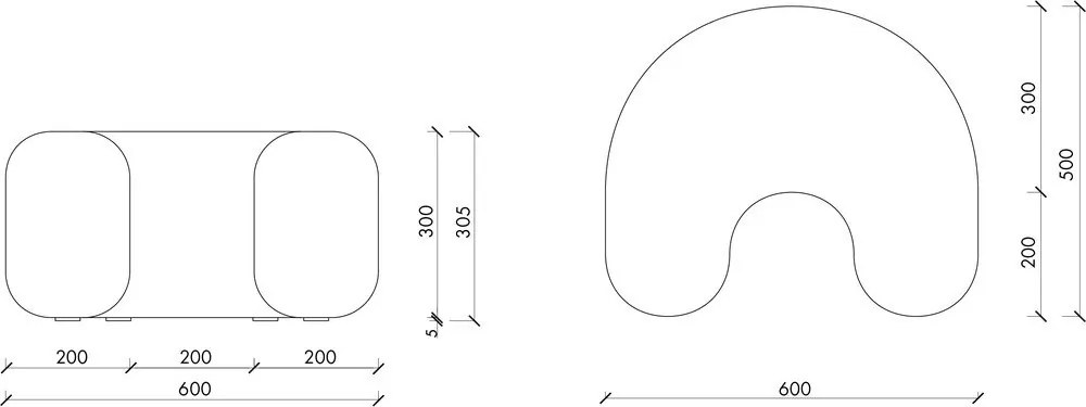 Синя вълнена табуретка Ü – noo.ma