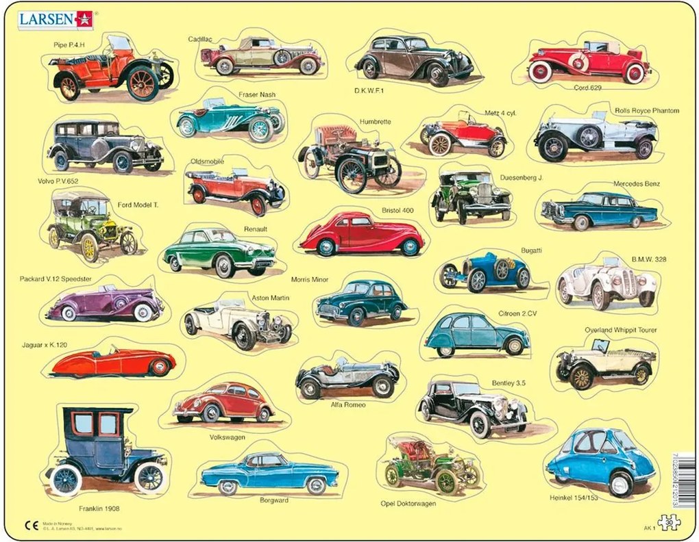Larsen - Пъзел: За най-малките – Коли, голям