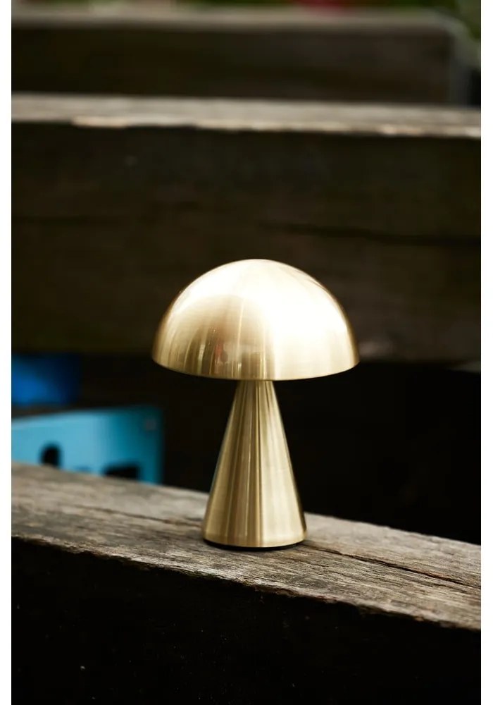 Златиста LED затъмняваща се настолна лампа (височина 20 cm) Mush – Hübsch