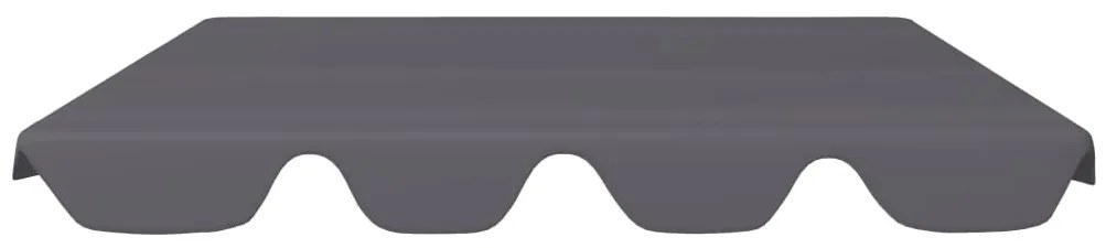 Резервен покрив за градинска люлка антрацит 188/168x110/145 cм