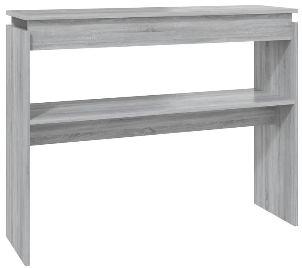 815220 vidaXL Конзолна маса, сив сонома, 102x30x80 см, инженерно дърво