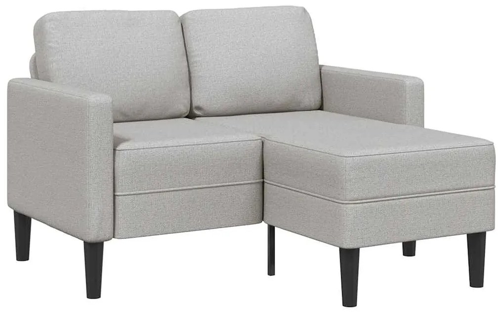 4107067 vidaXL Двуместен диван с шезлонг в L-образна форма 125 cm плат