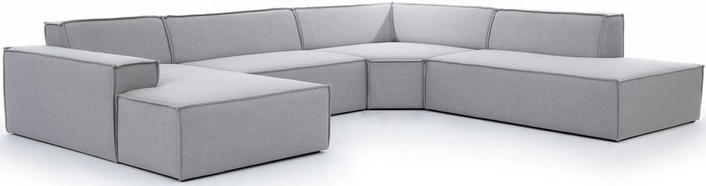 Ъглов диван Fubu M–Сив–Десен