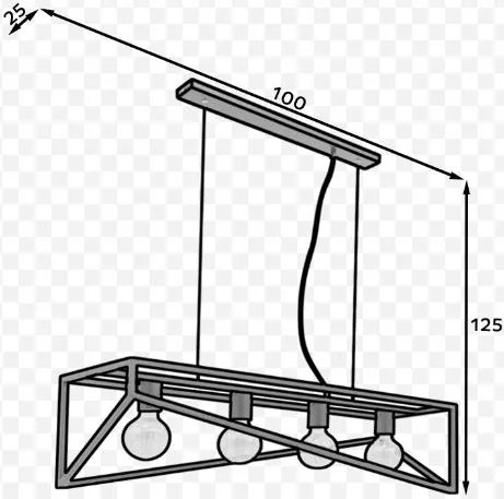 Релса на покрива Levi 4-лампи-Mauro-Xriso