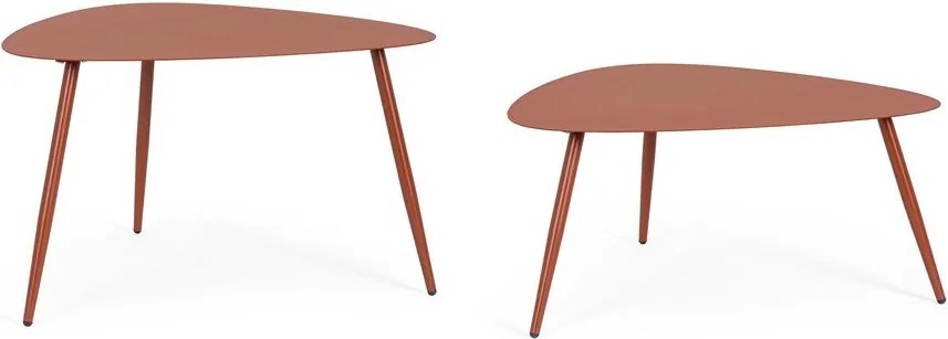 Стоманени градински масички за кафе в комплект 2 бр. 73,5x77,5 cm Yvonne – Bizzotto