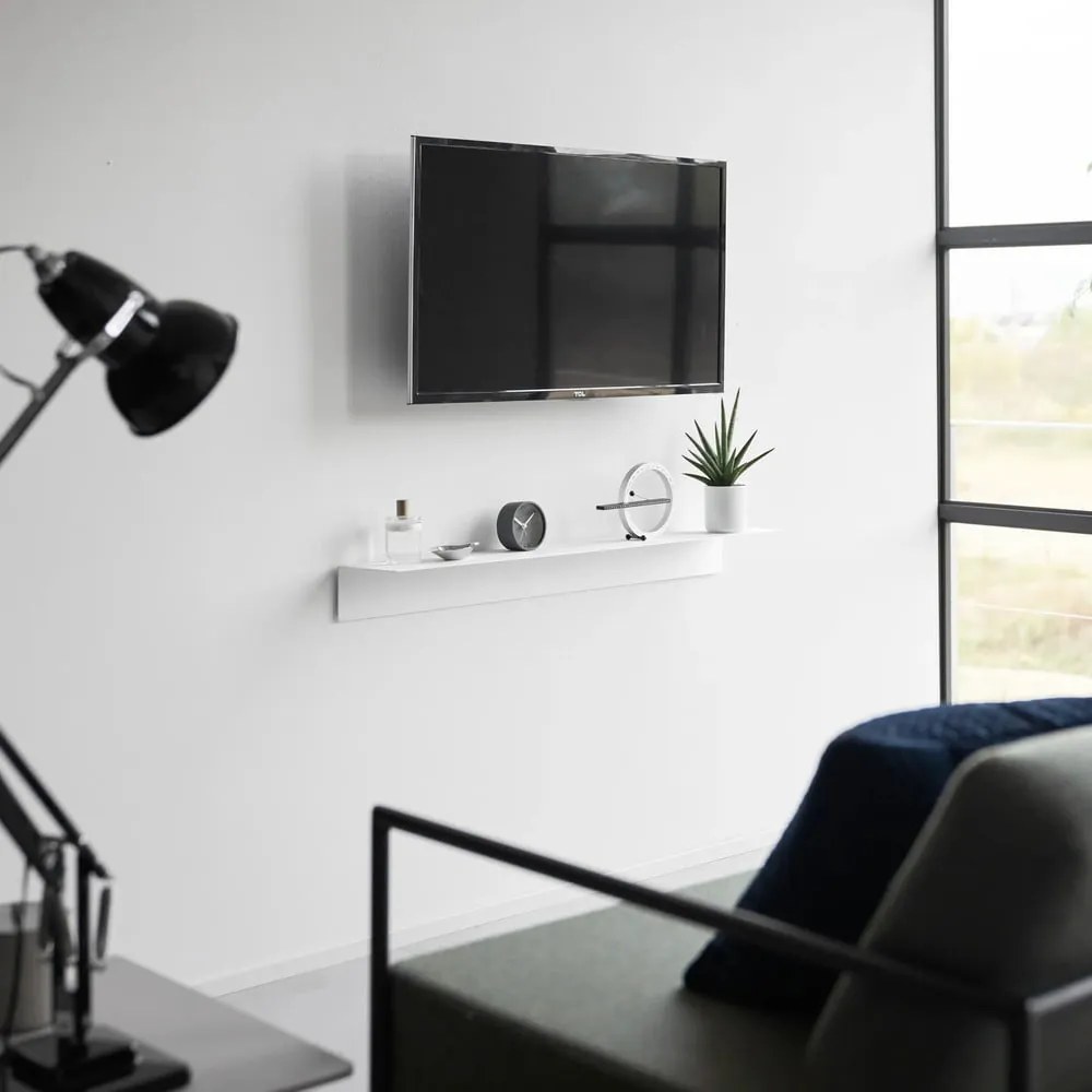 Бял метален стенен рафт 90 cm – YAMAZAKI