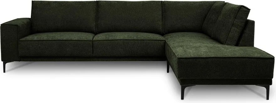 Зелен шенилов ъглов диван (десен ъгъл/L форма) Copenhagen – Scandic