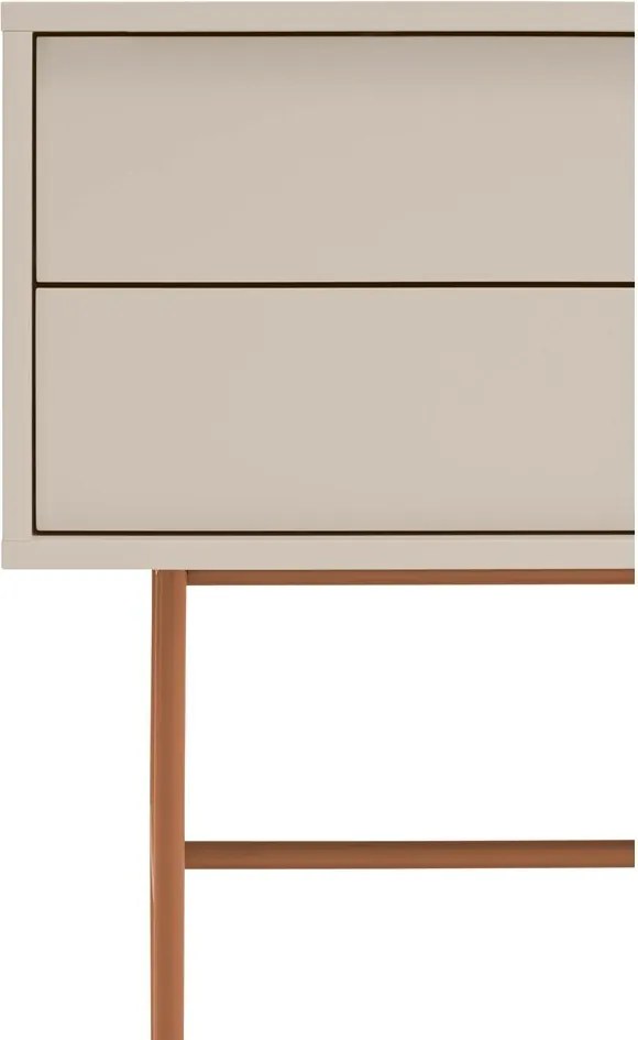 Конзолна маса в светлосиво-тухлен цвят 35x110 cm Nube - Teulat