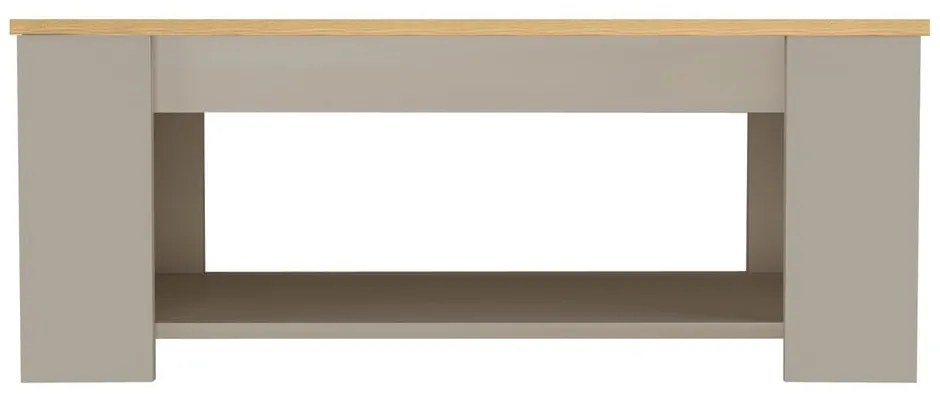 Масичка за кафе с дъбов плот в естествено сиво 105x47 cm Emerald - Støraa