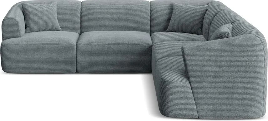 Тъмносив ъглов диван от рипсено кадифе Campi – Cosmopolitan Design