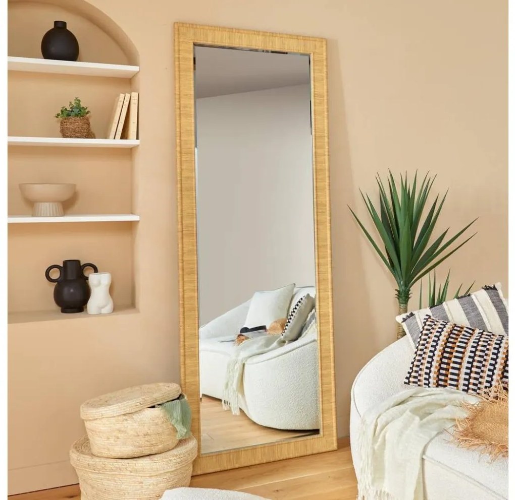 Atmosphera - Стенно огледало THEA 194,5x71,5 cm бежово