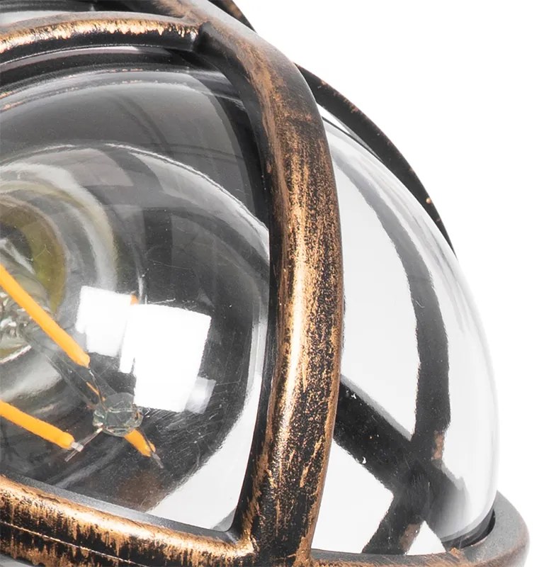 Винтидж външна стенна лампа антично злато IP54 - Joeri