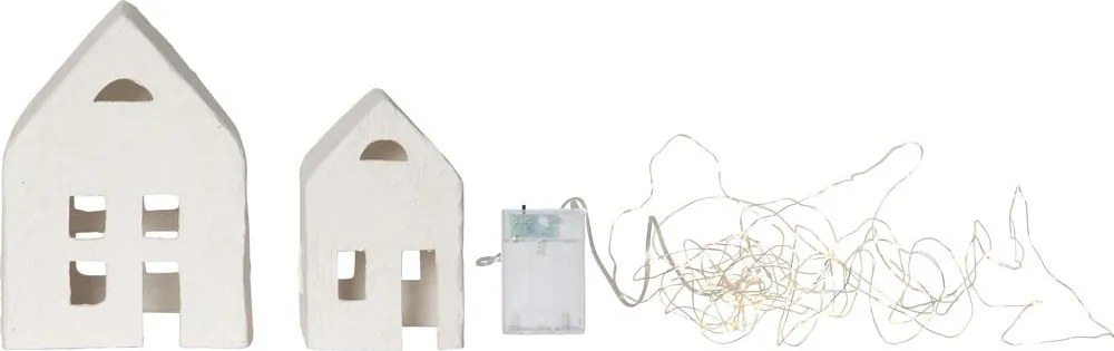 Бяла коледна светлинна украса 2 бр. Plain – Star Trading