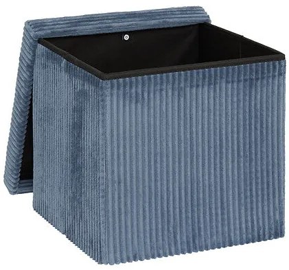 Пуф със съхранение atmosphera Arum, Рипсено кадифе, Сгъваем, 38x38 cm - Каки