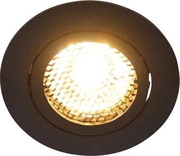 Интелигентно вградено място черно вкл. WiFi GU10 регулируемо - Ude Honey