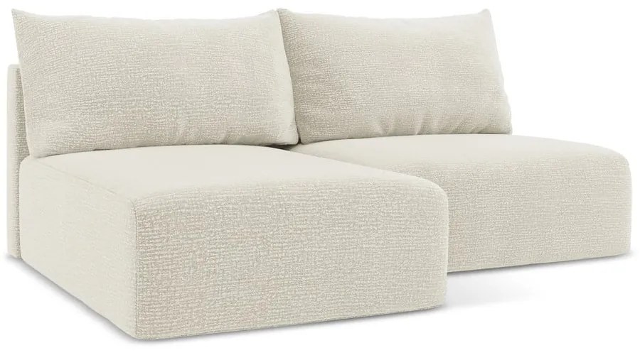 Кремав разтегателен ъглов диван с място за съхранение (ляв ъгъл) Kalena – Makamii