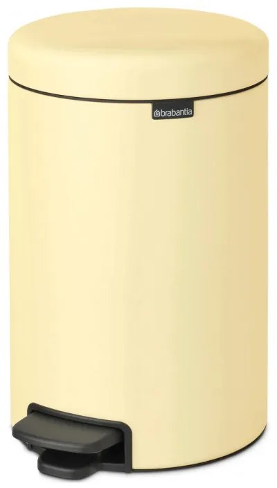 Кош за боклук с педал Brabantia NewIcon 1008844, 12 л, Плавно затваряне, Противоплъзгаща основа, Жълт